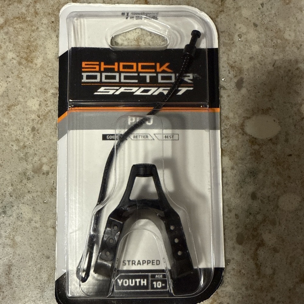 Shock Doctor Sport‎ PRO Mouthguard  Strapped Youth 10 - Black B7